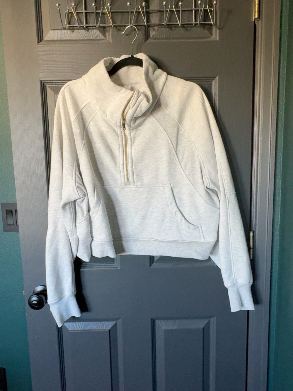 Lululemon Go Forward Pullover Heathered Light Grey Size 12